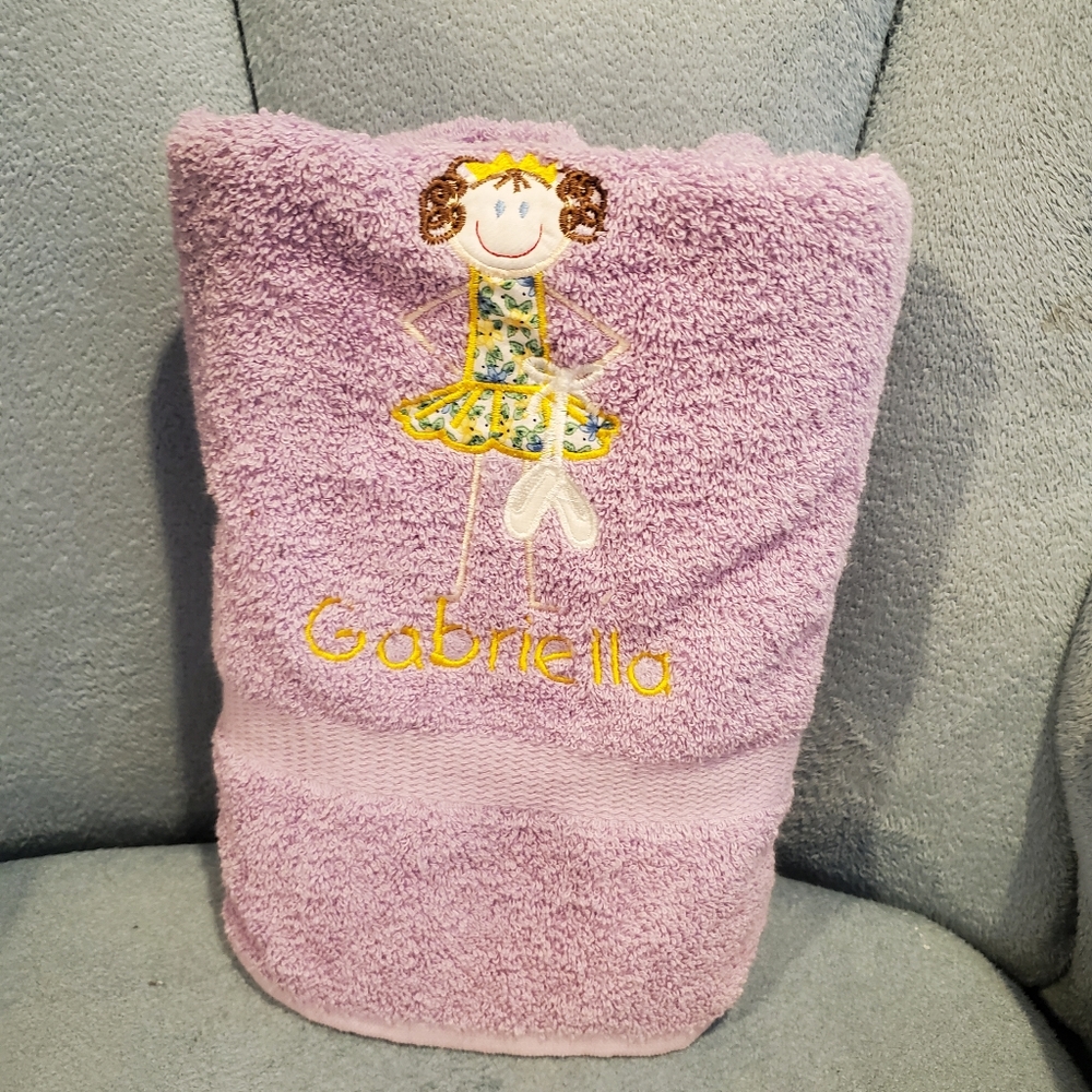 Kid's Personlized "Gabriella" Bath Towel